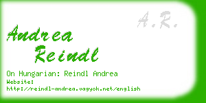 andrea reindl business card